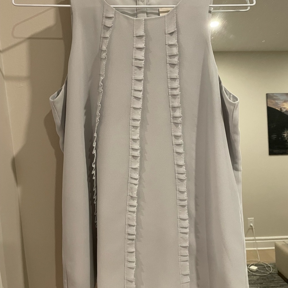 Elegant Gray Sleeveless Dress